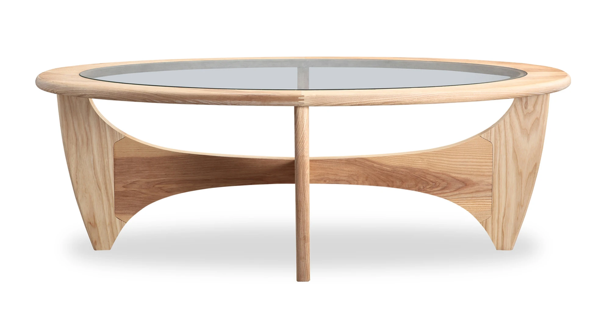 Premium Quality Classic Modern Furniture Oval Glass Top Coffee Table for Wholesale Purchase