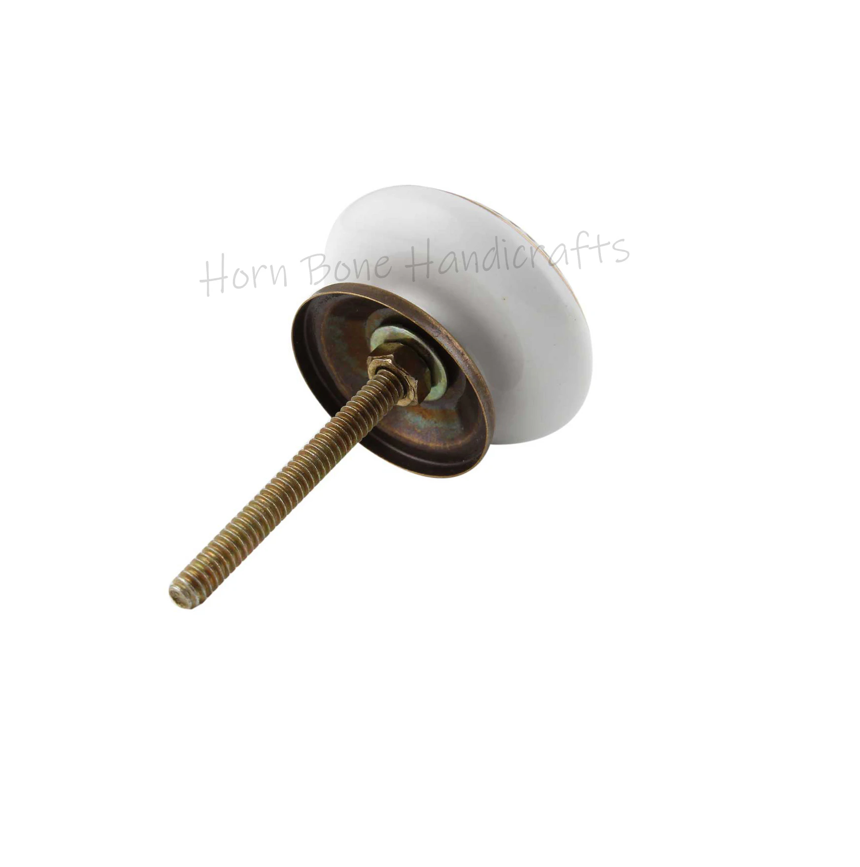 High Quality Golden Wheel Flat Ceramic Dresser Knob Cabinet Knob Cupboard Porcelain Knobs for Dresser/Cabinet and Drawers