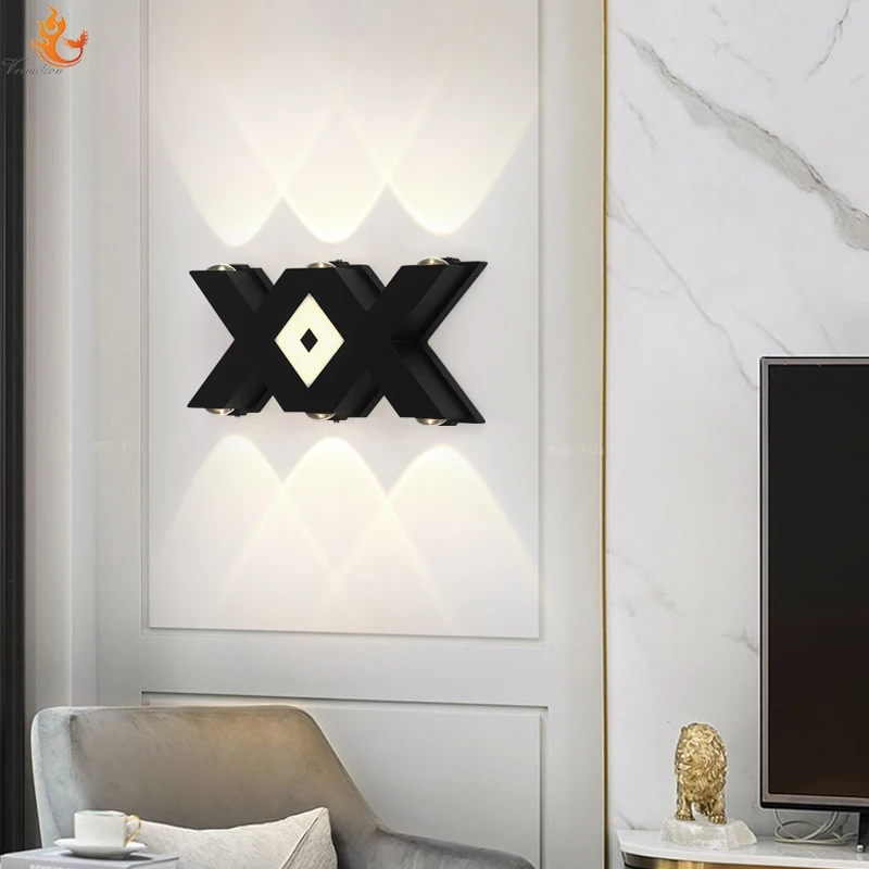 2022 Новейший Современный Уличный настенный светильник, светодиодный водонепроницаемый настенный светильник, вверх и вниз светильник