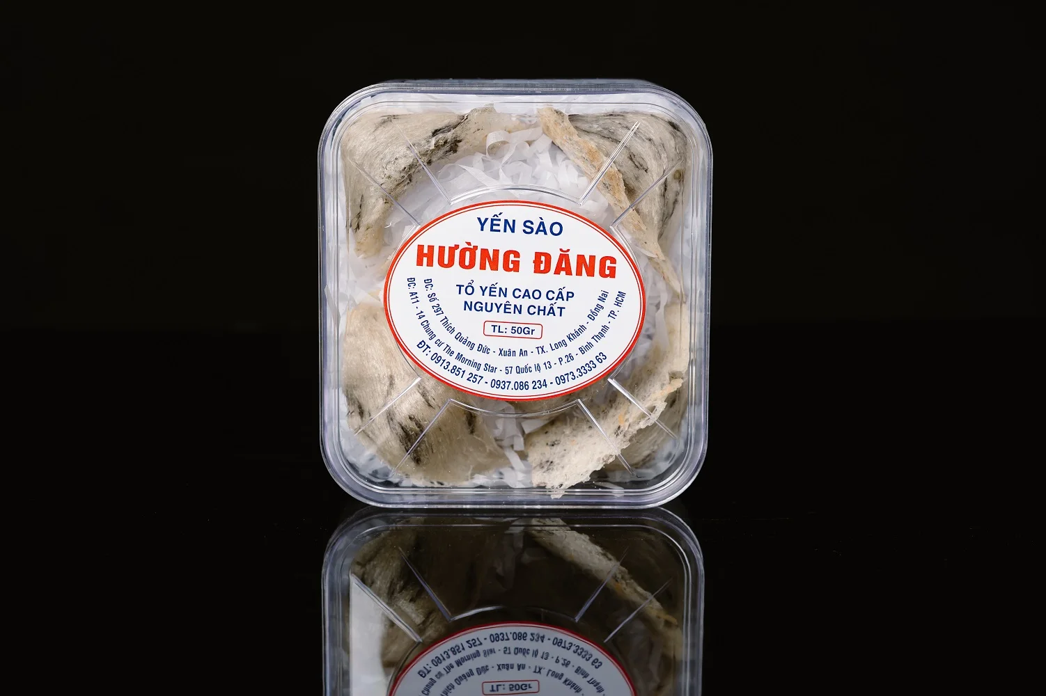 Высококачественные безвкусные Сырые Натуральные салангановые гнезда поставляются в пластиковой коробке по 50 г