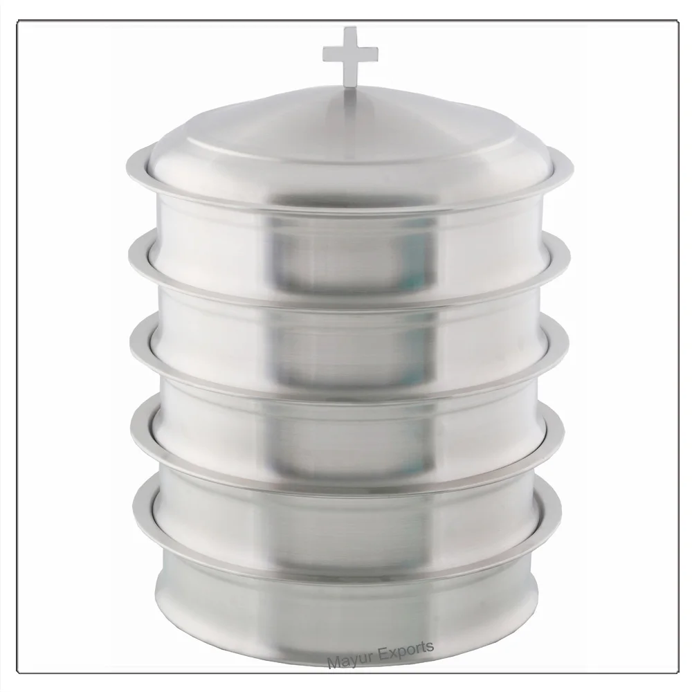 Stainless Steel Communion Tray Set One Communion Tray and One Cover
