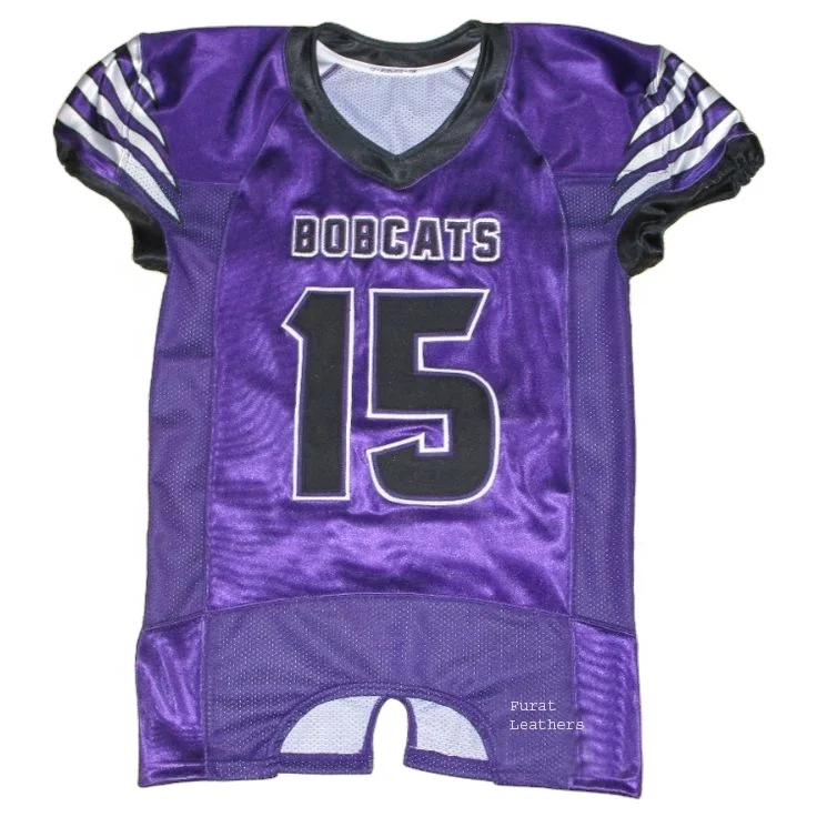 Customize Custom Bobcats Sublimated American Football Jersey Stitched Embroidery Football Shirt American Football Jersey