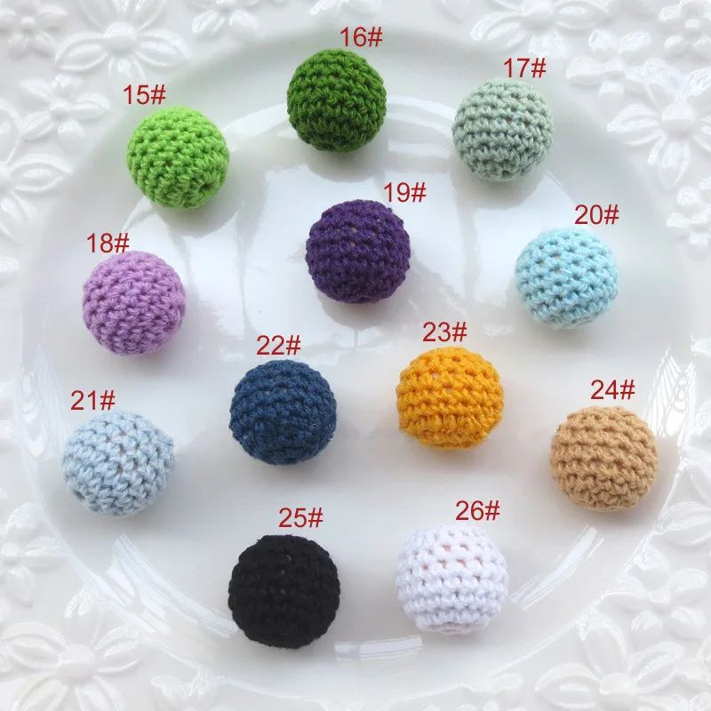 
20mm Wholesale Crochet Beads Wood Bead For Necklace 