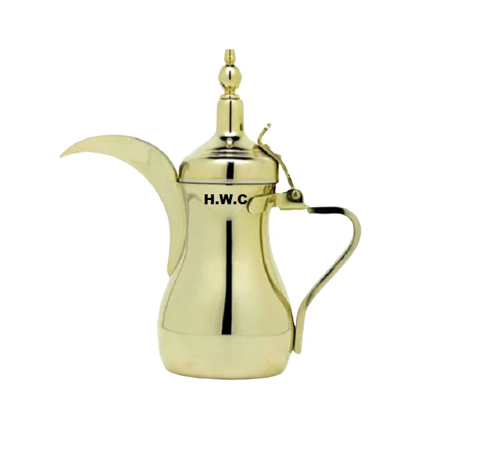 Copper Dallah Arabic Teapot For Coffee Serving Middle Eastern and Turkish Style New Classic Design Dallah Manufacturer.