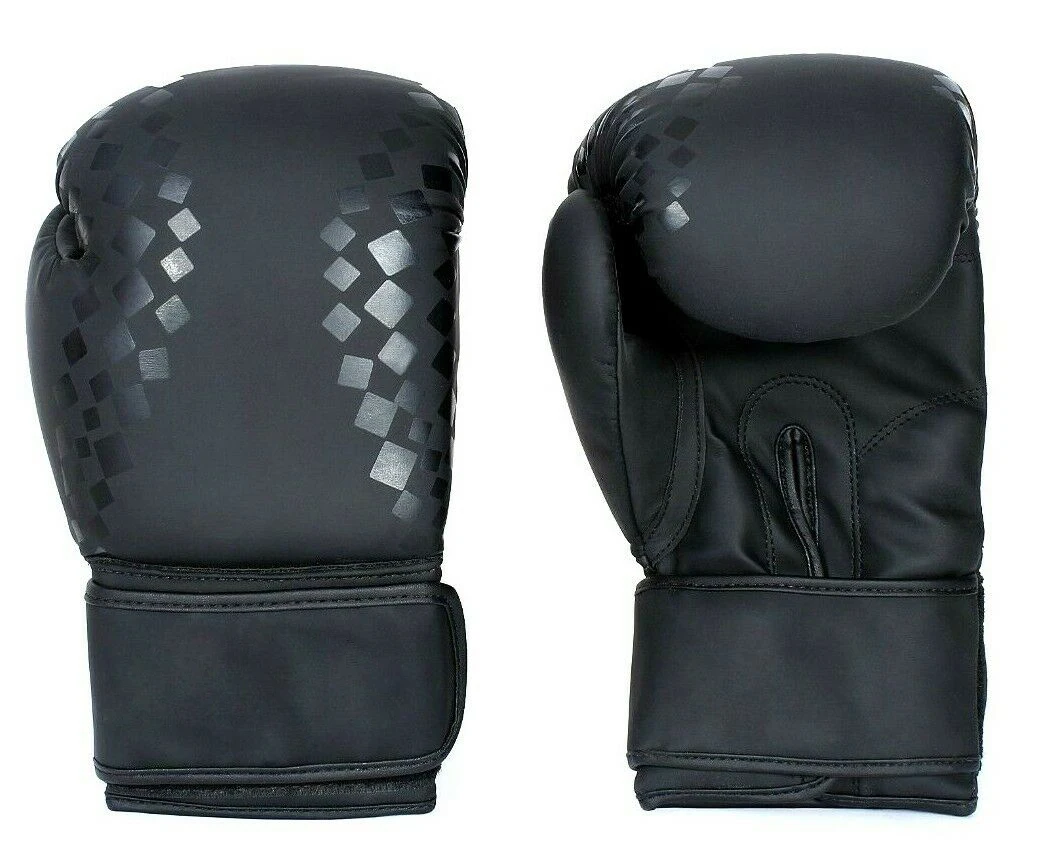 Изготовление логотипа на заказ Персонализированные Черные искусственная кожа боксерские тренировочные