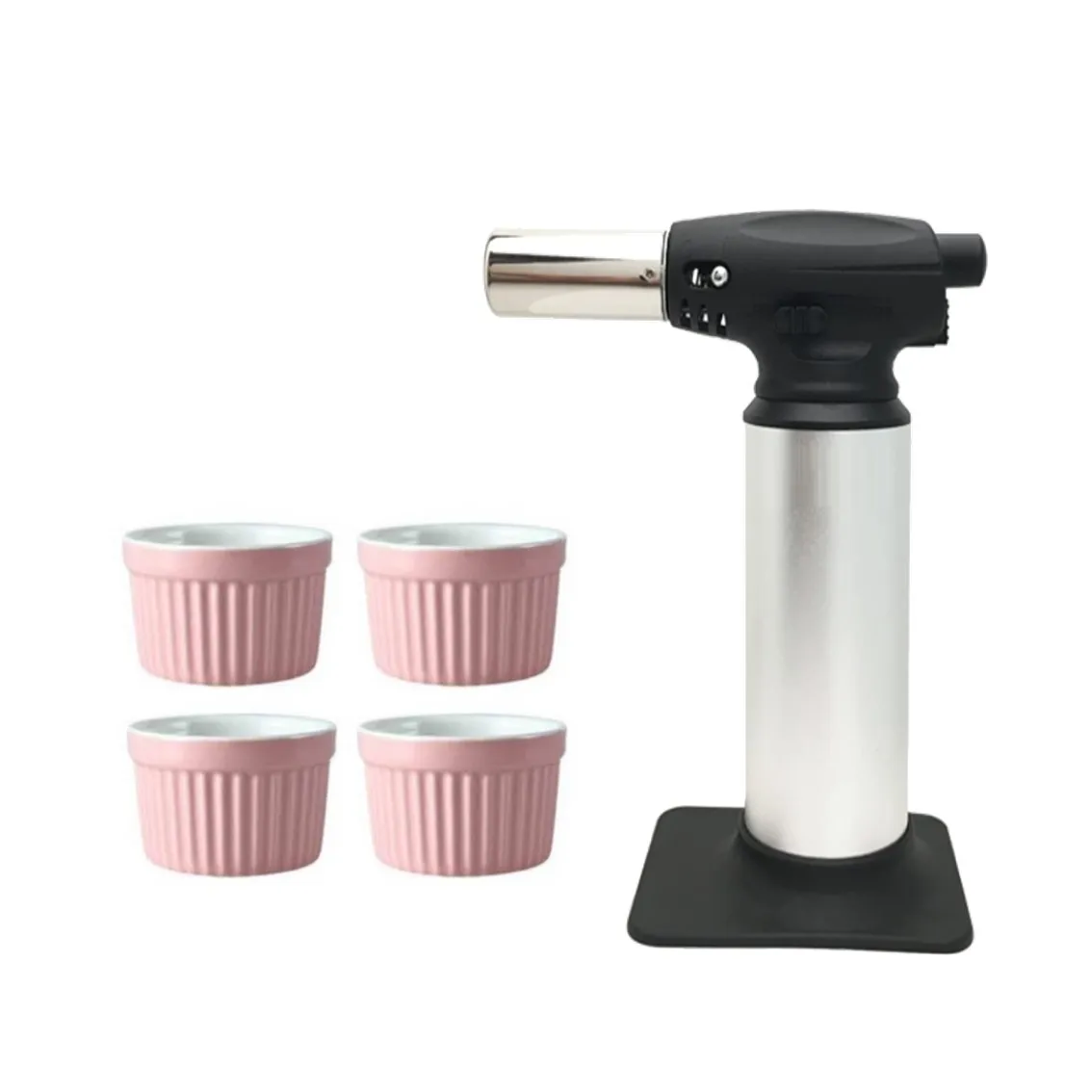 
Croissant Flame Burner With Oven Safe Ramekins 