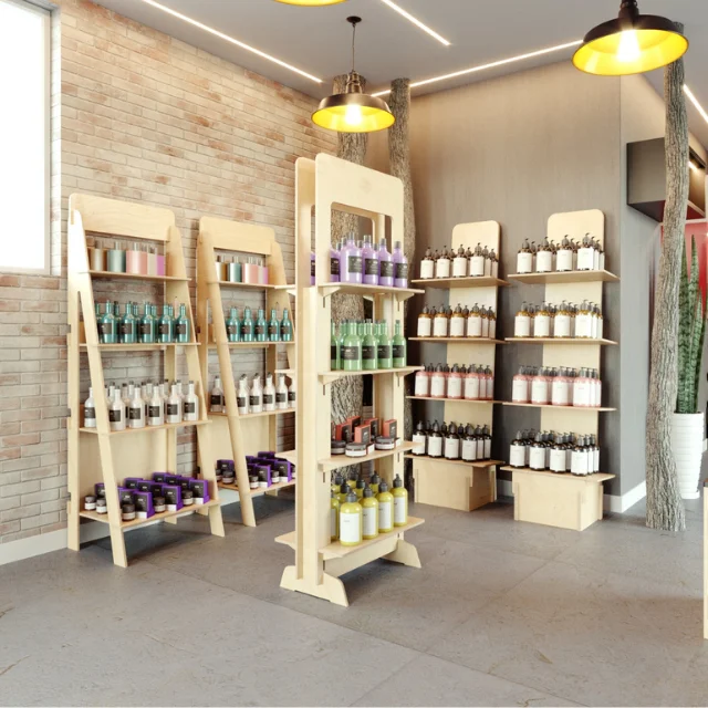 Exhibition Display Stand Interlocking Custom Logo & Design Wooden Floor Display for Trade Show