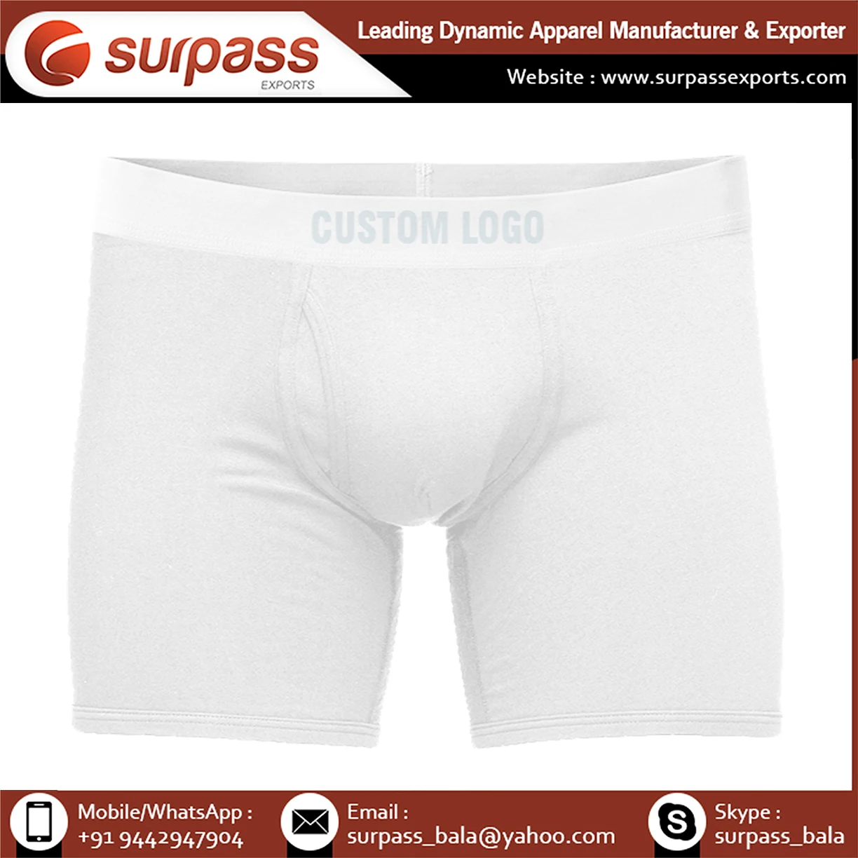 Мужские трусы-боксеры из органического хлопка с индивидуальным дизайном