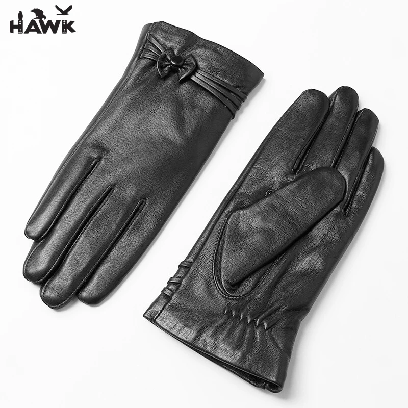 New Design Winter Fashion Dressing Touch Screen Genuine Leather Gloves From Pakistan Latest Customized Design