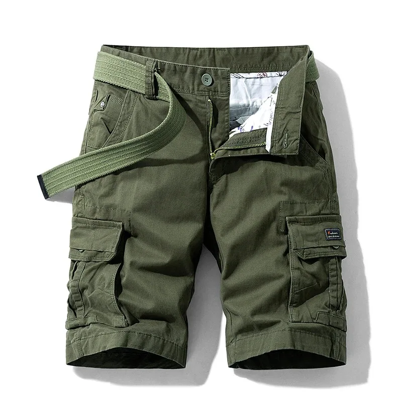 Summer Men Shorts Fashion Casual Military Uniforms Tactical Pants Cotton Jogging Sports Overalls Shorts Men Send Belt Cargo pant