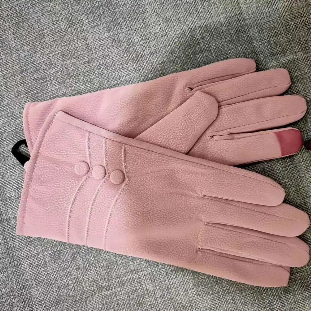 Gloves Man Natural Color  Ladies Genuine Leather Fashion Cycling Driving Gloves