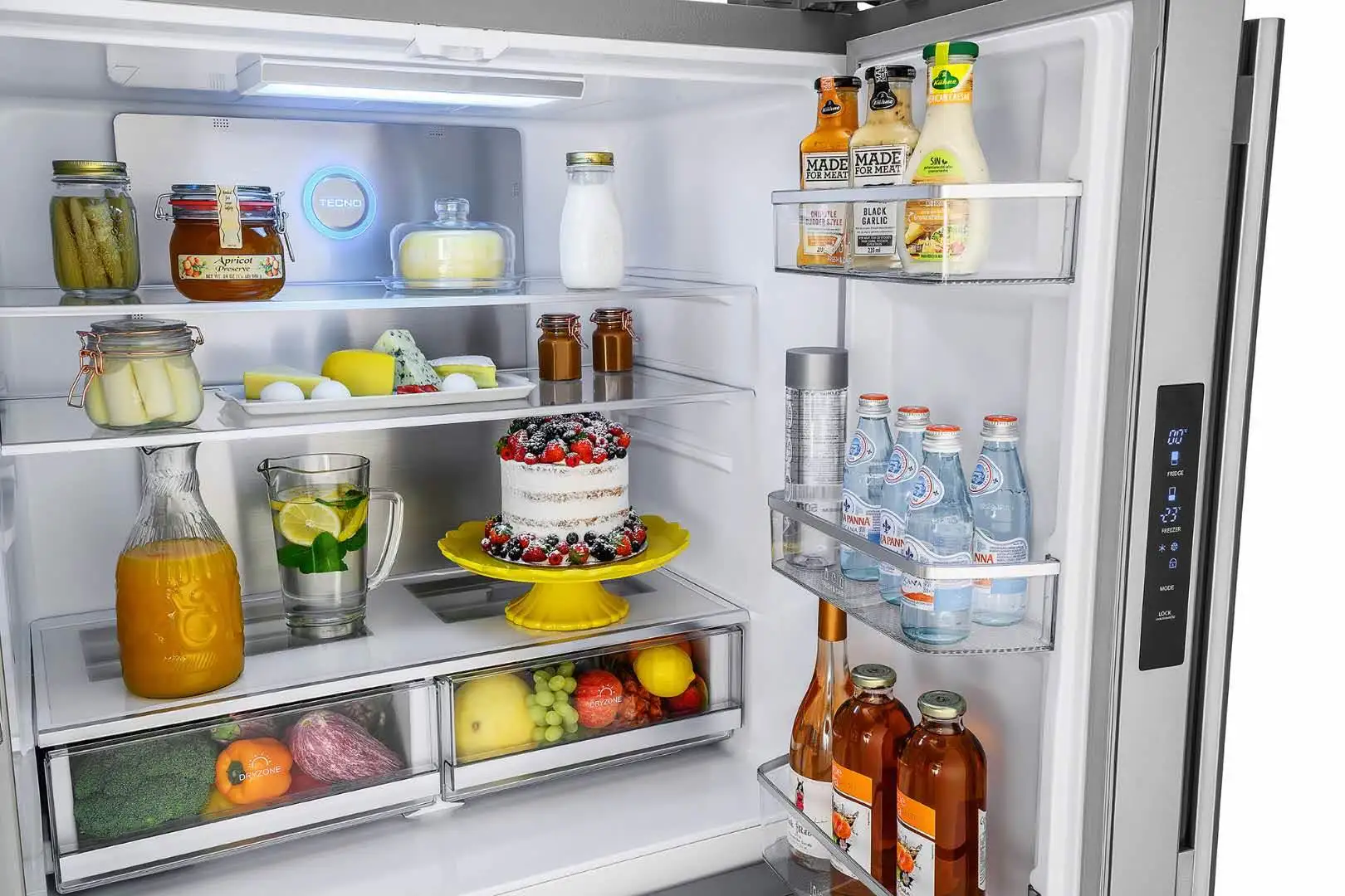 525L OEM/ODM Home Use Water Dispenser Optional No Frost Home French Door Refrigerator