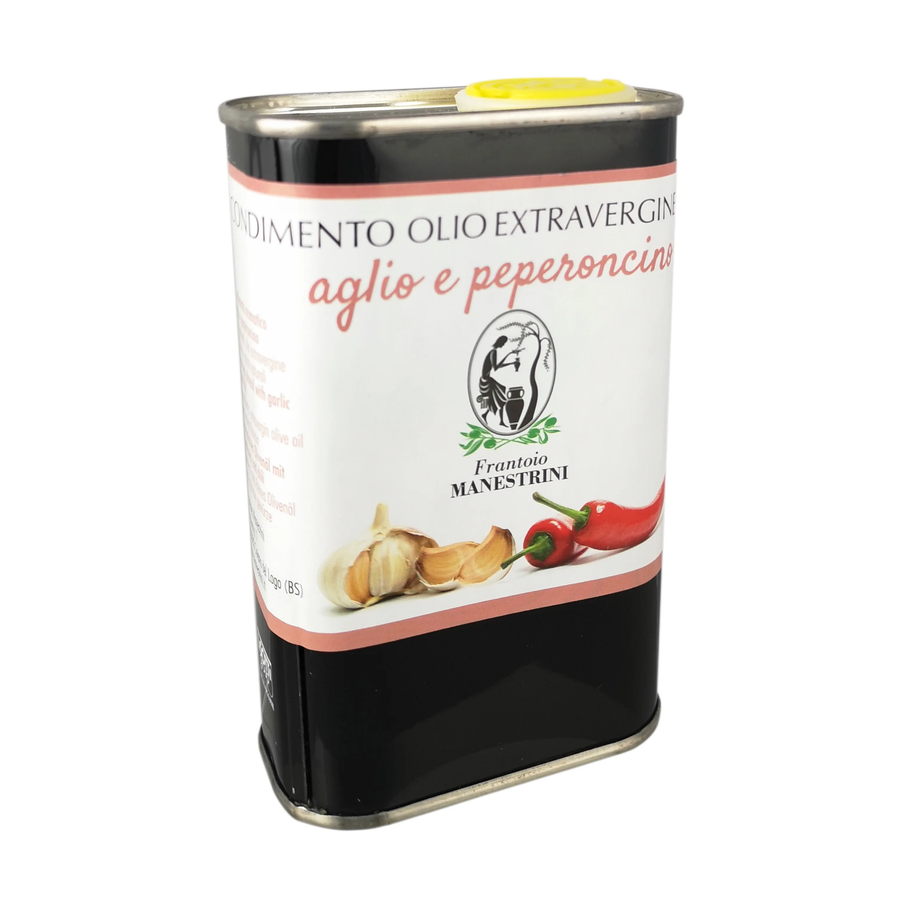 Super quality Garlic And Chili-flavored 100% Italian Extra Virgin Olive Oil Can 0,25L