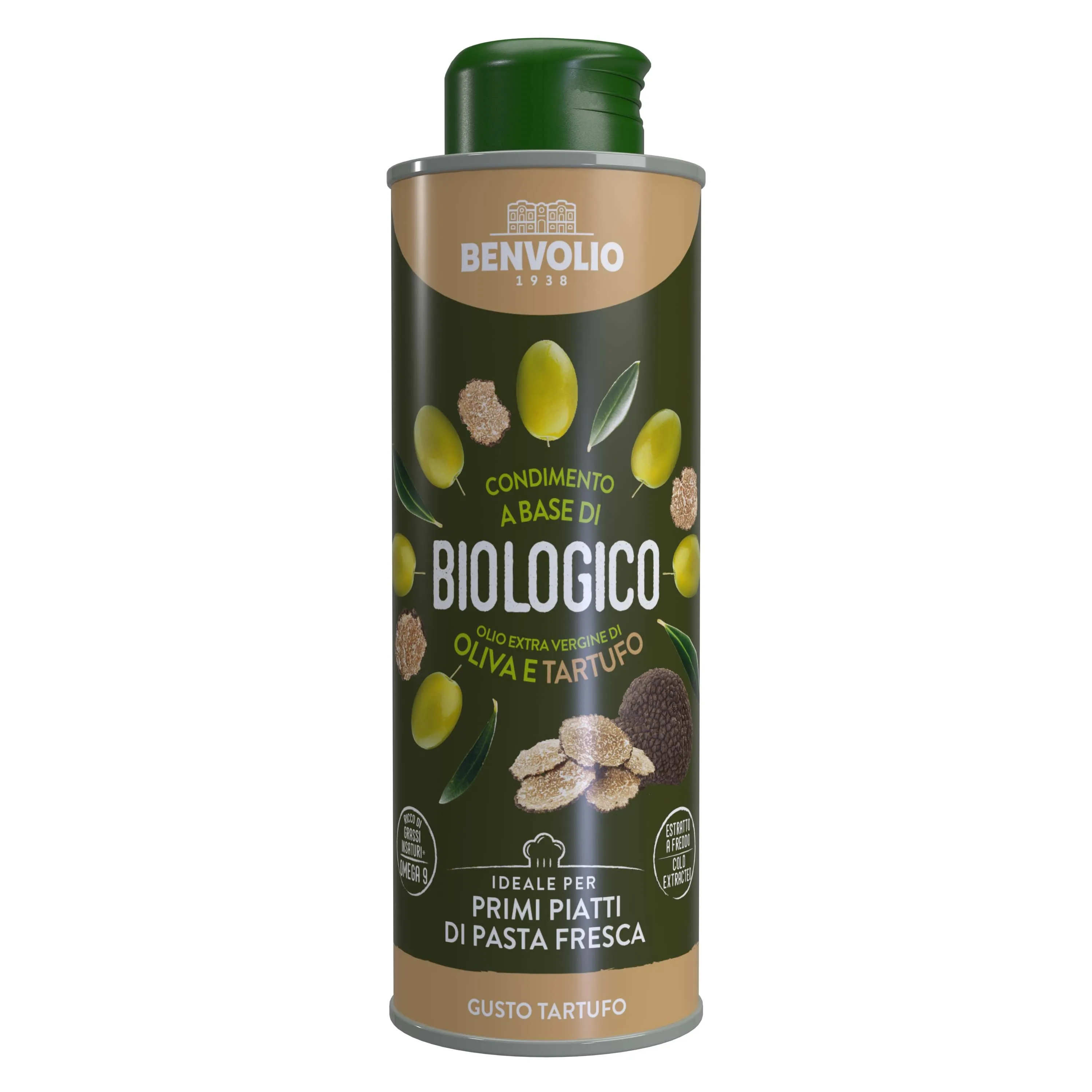 BENVOLIO 1938 ORGANIC TRUFFLE FLAVOURED EXTRA VIRGIN OLIVE OIL 6X250ml HIGH QUALITY PRODUCTS ITALY