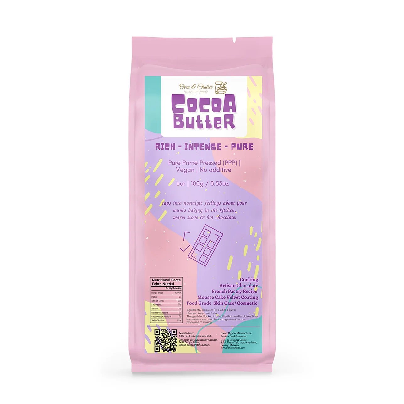 100% Pure Vegan No Additive Added Pure Prime Pressed (PPP) Cocoa Butter From Manufacturer