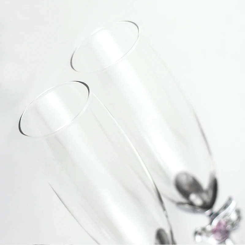 Crystocraft Couple Love Dove Birds Crystal Wedding Toasting K9 Glasses Champagne Flutes Set Gift with Brilliant Cut Crystals