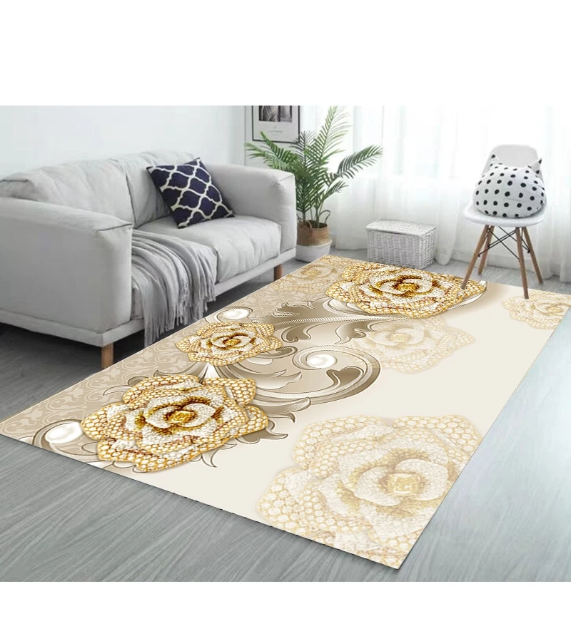 Needle punched modern alfombra jacquard carpet tiles flooring for modern living room rugs