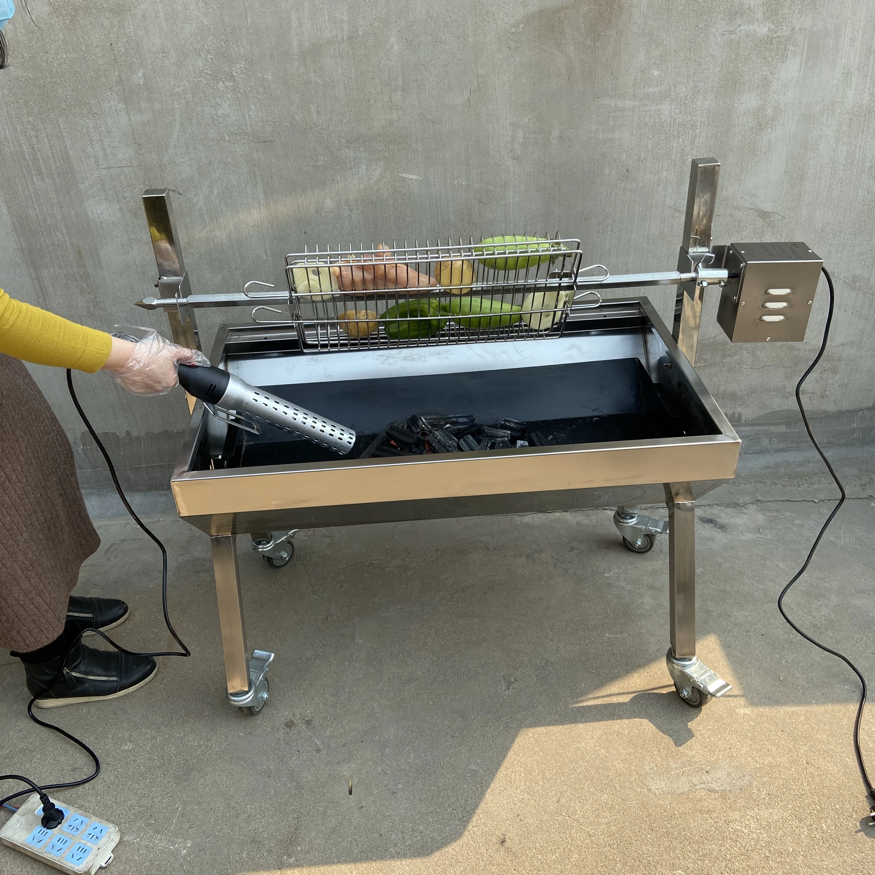 Commercial BBQ Bargains Chicken Charcoal Grills Lump Charcoal Stainless Steel Garden /party/outside Carton Box Not Coated HDL1A