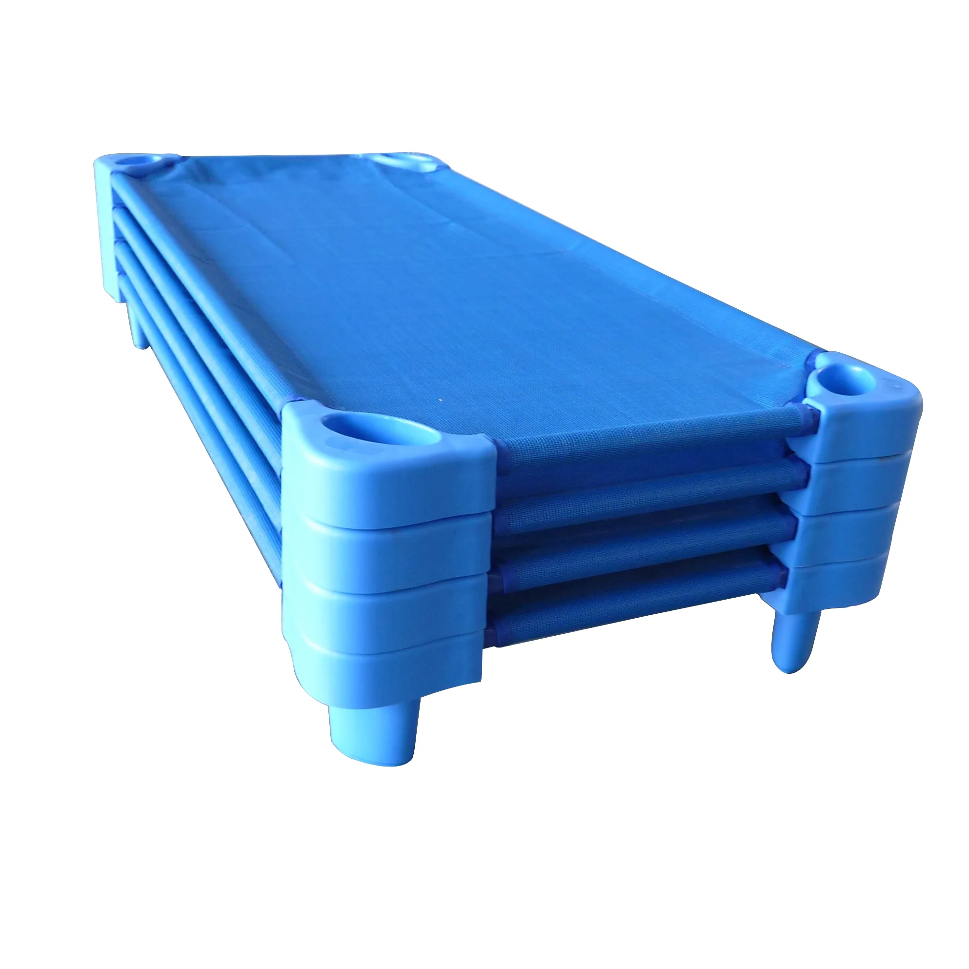 Single cot nursery safety preschool stackable beds for kids