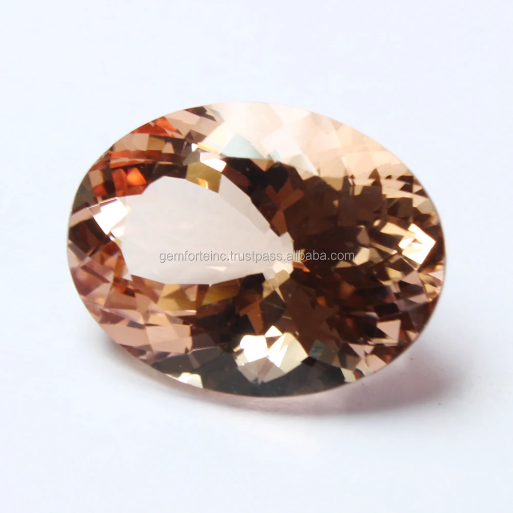 Wholesale Natural Morganite Stone Oval Emerald Pear Shape Faceted High Quality Wholesale Pink Peach Morganite Loose Gemstone