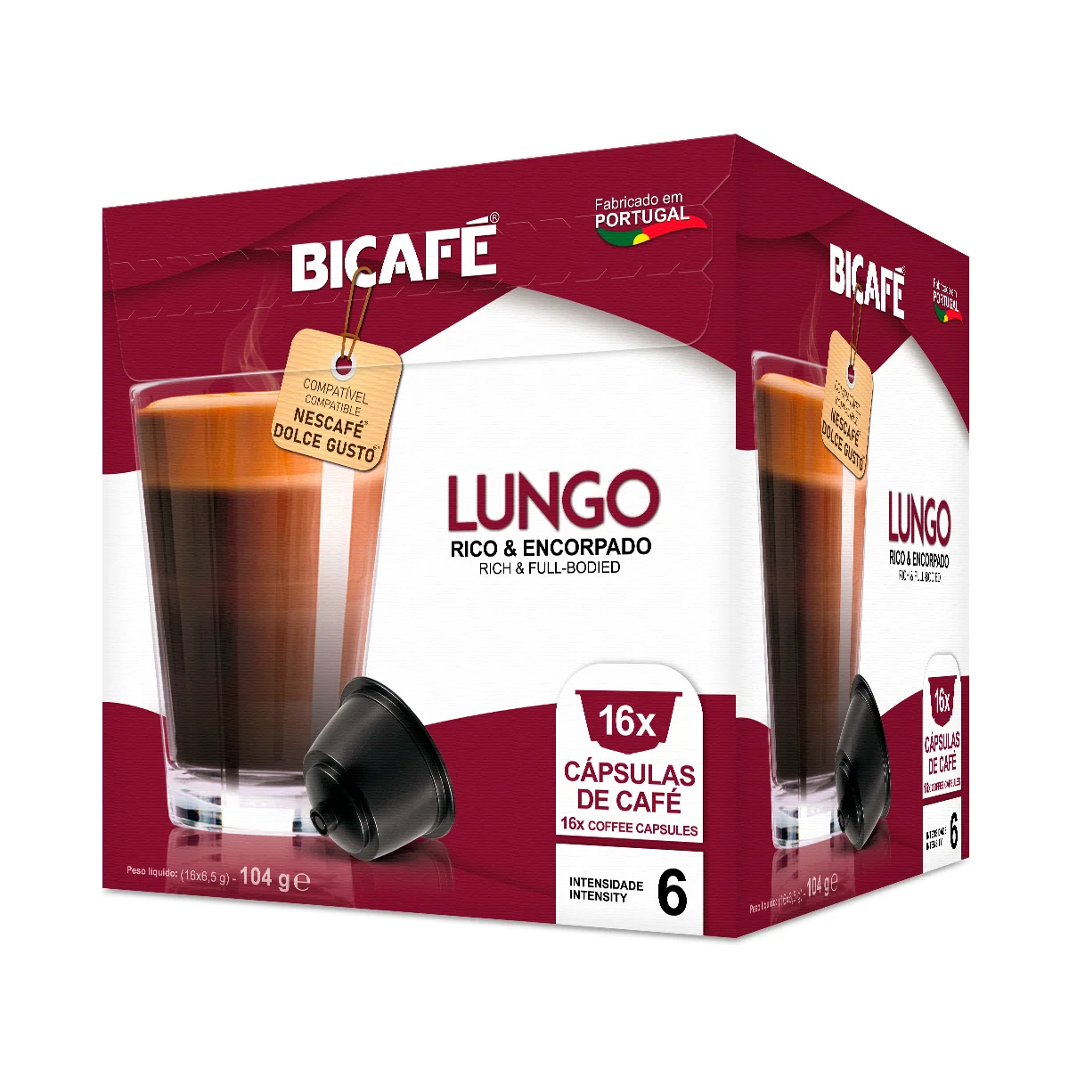Bicafe LUNGO - 16 кофейных капсул, совместимых с большинством производителей