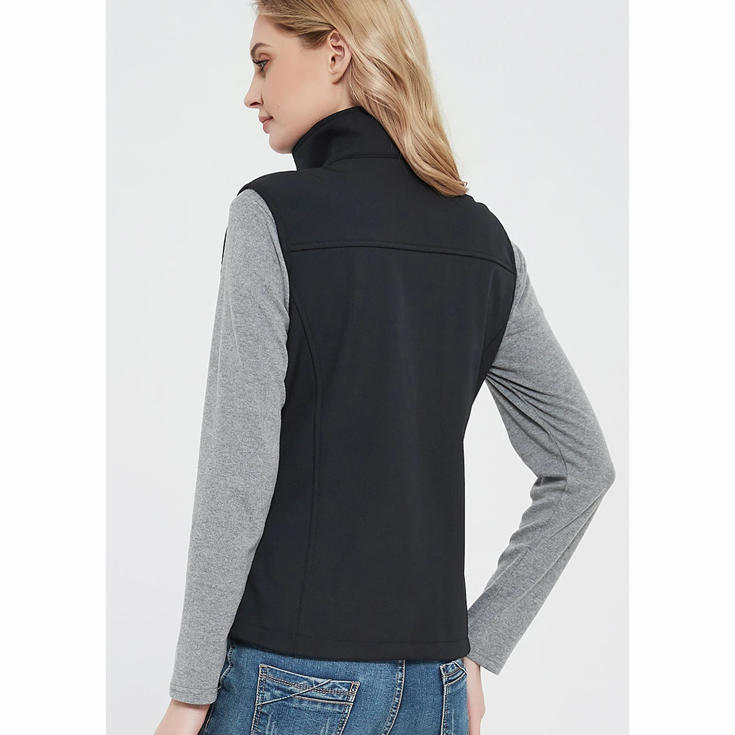  Женская куртка без рукавов Softshell Высокое качество полиэфирная ткань на молнии оптом продукт дешевая цена полностью OEM