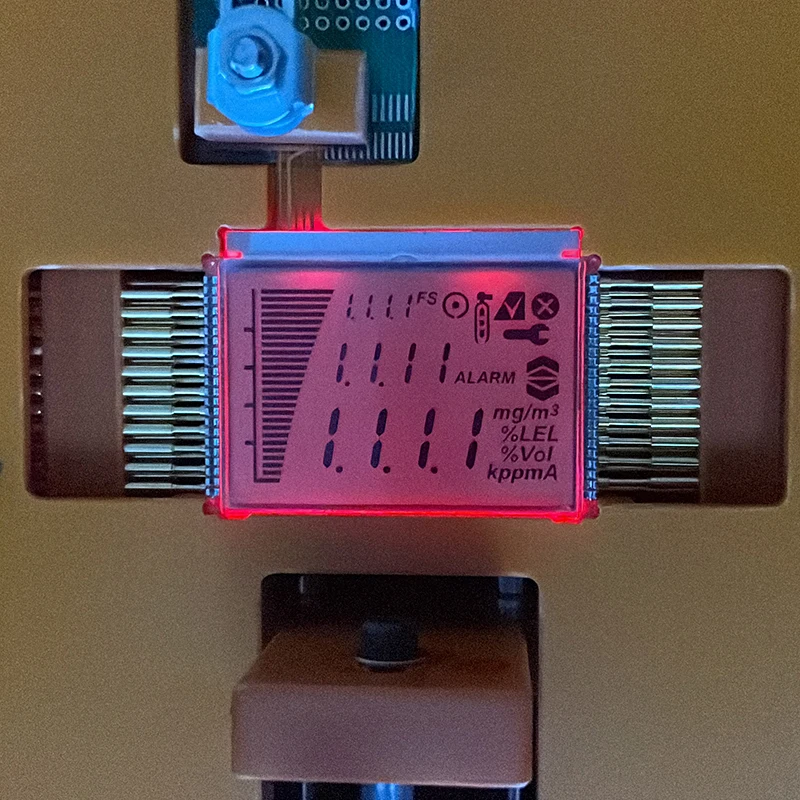 FSTN Blue/Green/Red Backlight Low temperature gas measurement industry display for Honeywell Analytics Sensepoint XCD instrument