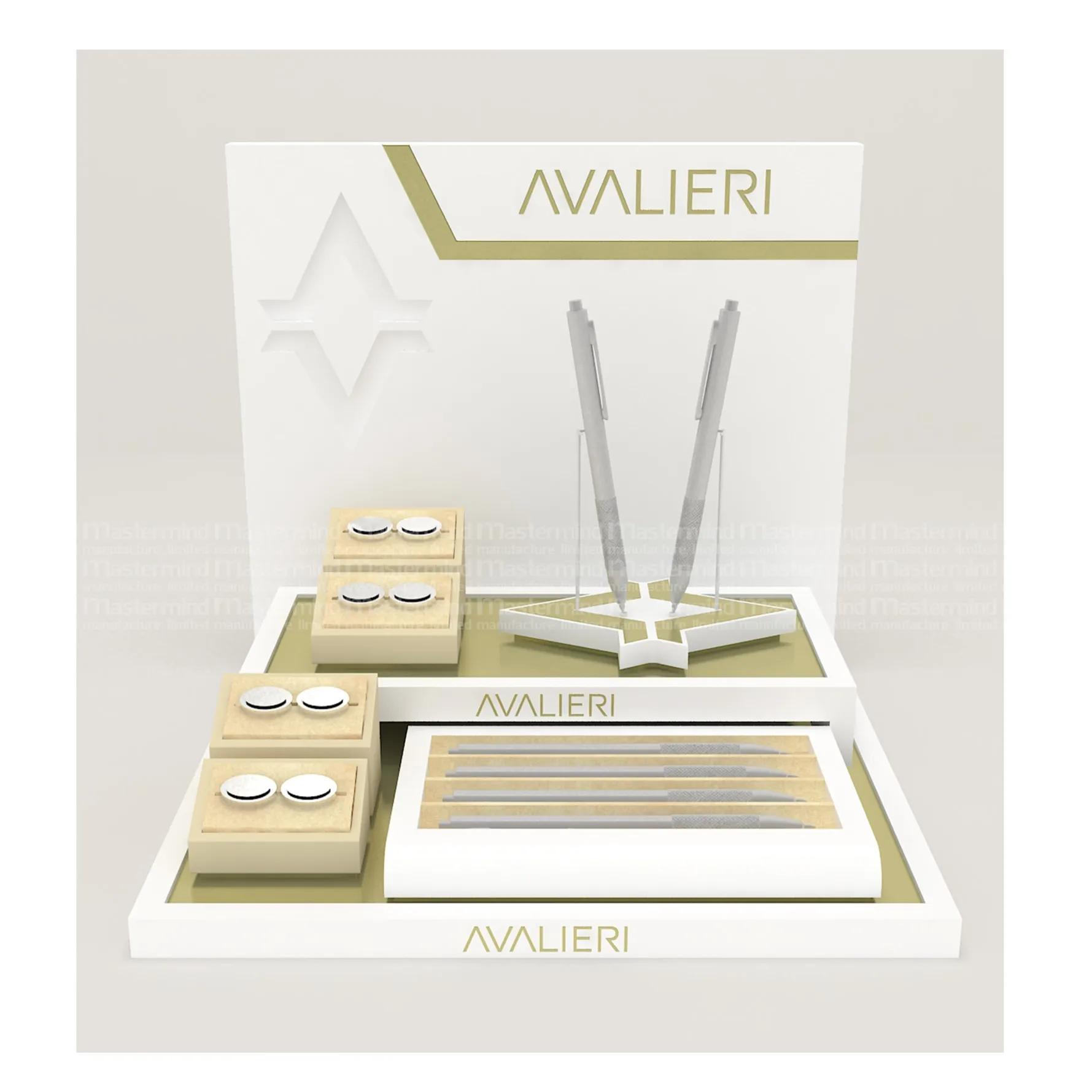 Luxury Eyewear Sunglasses Cosmetics Perfume Skin Care Retail Store POS Counter Display Set Tray Case Stand Holder Decorations