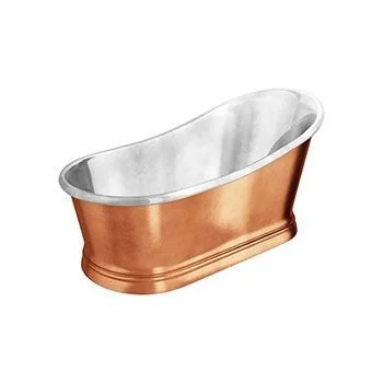 66 Inch Copper Bath Tub Nickel Inside Copper Outside