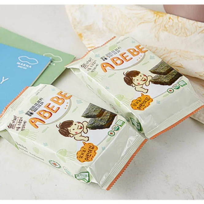 Премиум Абебе органические морские водоросли гарниров запеченные с морскими водорослями для детей Сделано в Корее