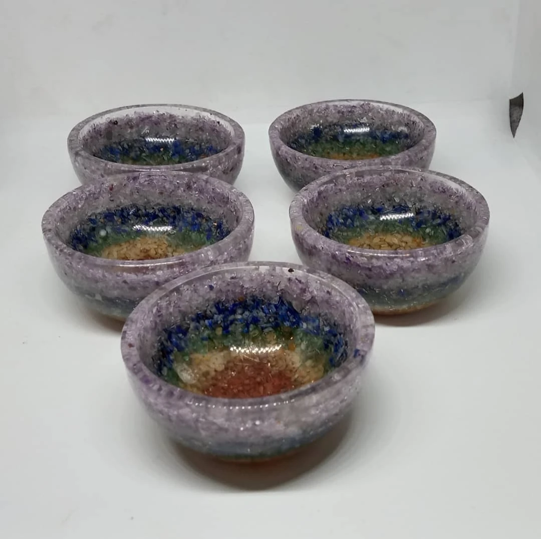 Лидер продаж, чаша из 7 Чакр оргонита высокого качества для украшения дома, чакра с корнем чакры для брачного пользования, чаша с индивидуальным дизайном