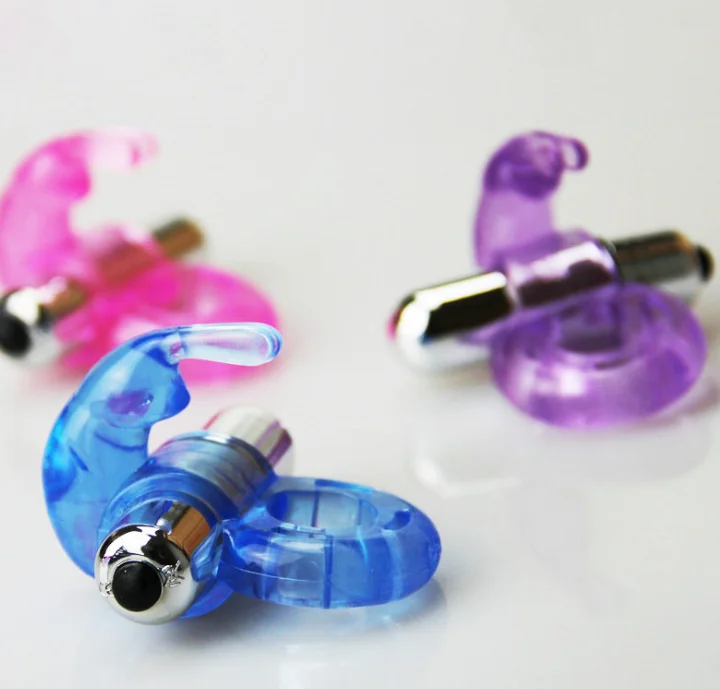 Rabbit Vibrator Cock Ring Vibrating Bullet Delay Stimulator Mens Couples Sex Toy