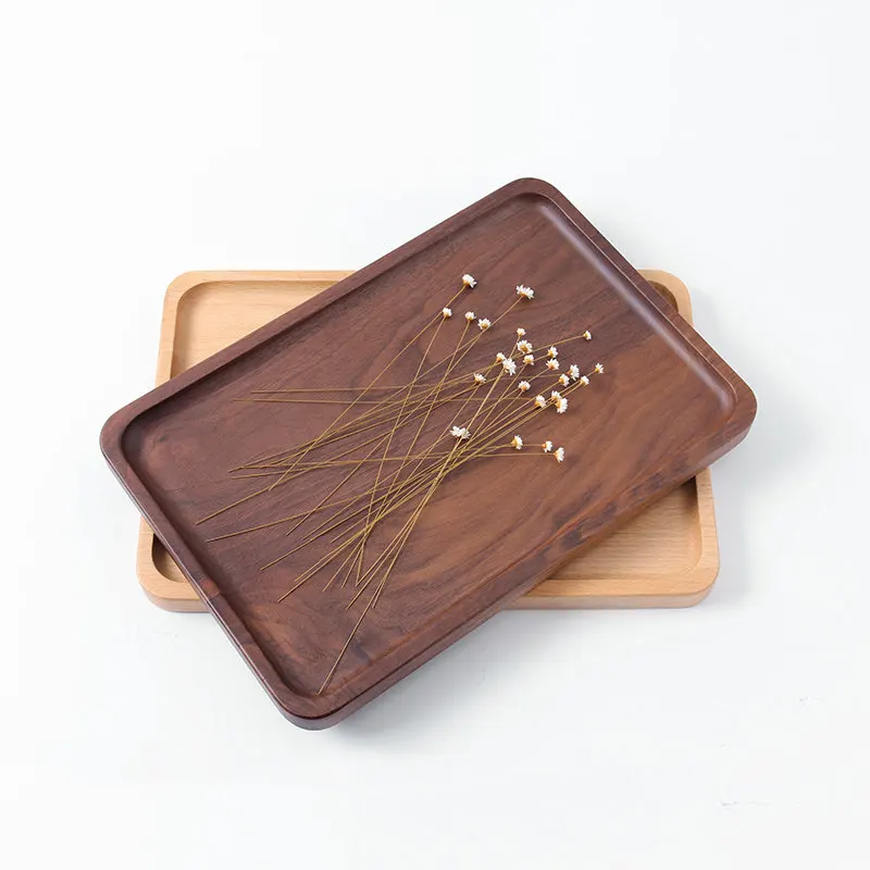designer food serving Tray Eco-friendly wooden Food Serving Biodegradable Dishwasher Safe Wood Fiber