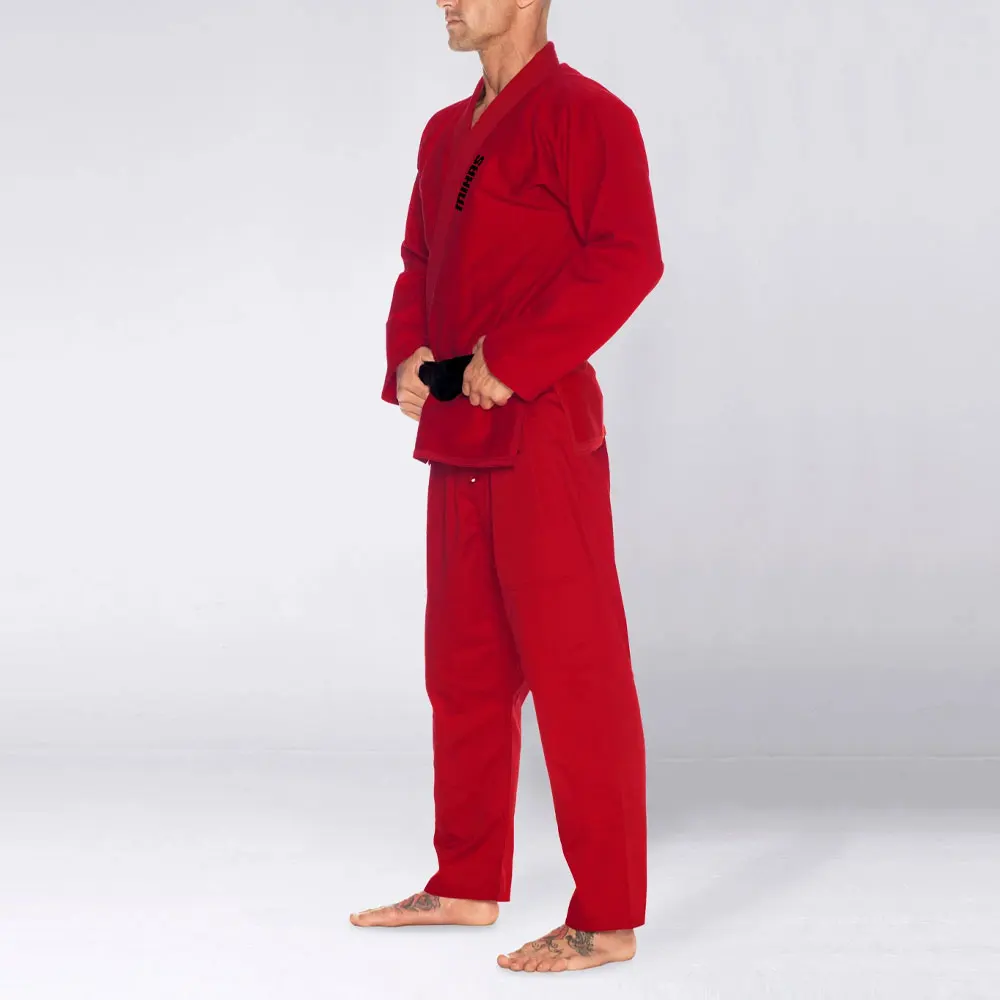 Manufacturer 100% cotton martial arts wear kimono jiu jitsu judo uniform gi student white/blue/red customized color