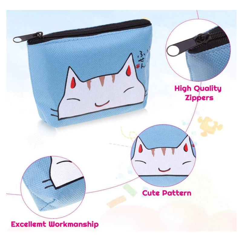 Холщовый кошелек для мелочи на заказ сумочка молнии смены Мини косметички женщин и