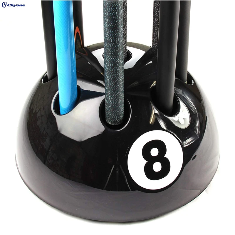 mini portable black 8 ball standing billiard pool cue rack for 9pcs cues