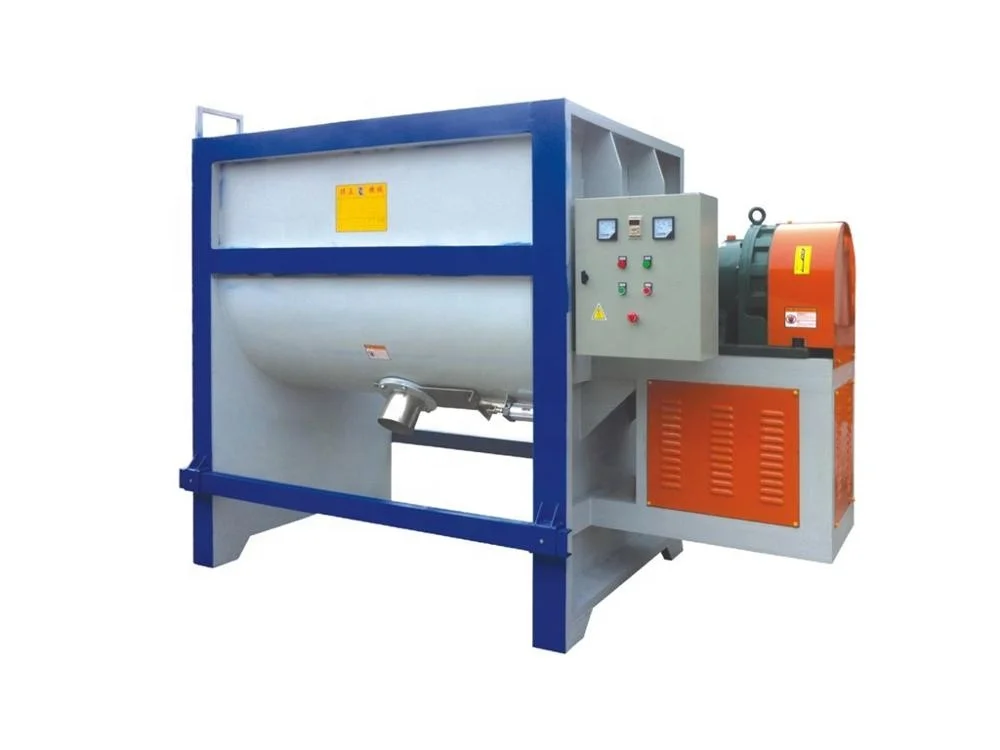 Plastic Sheet Crushing Material Semi-automatic Stainless Steel Horizontal Screw Mixer