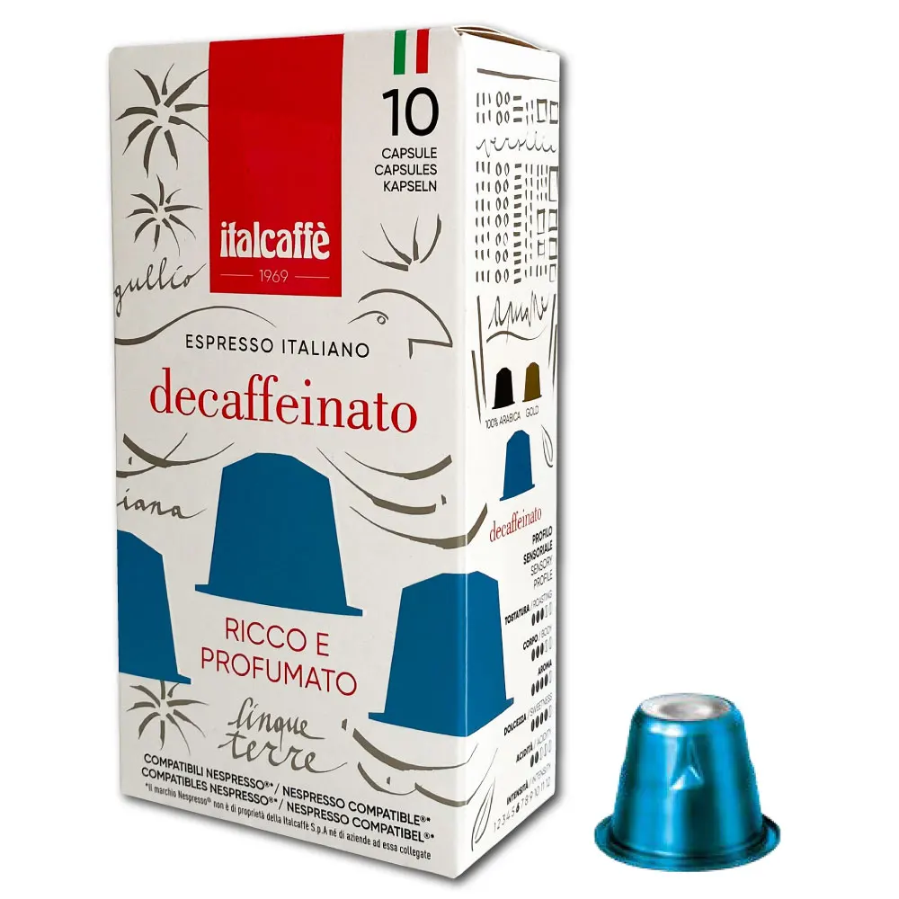 Капсулы для кофе с кофеином Italcaffe, Кофеварка Nespresso, 50 г