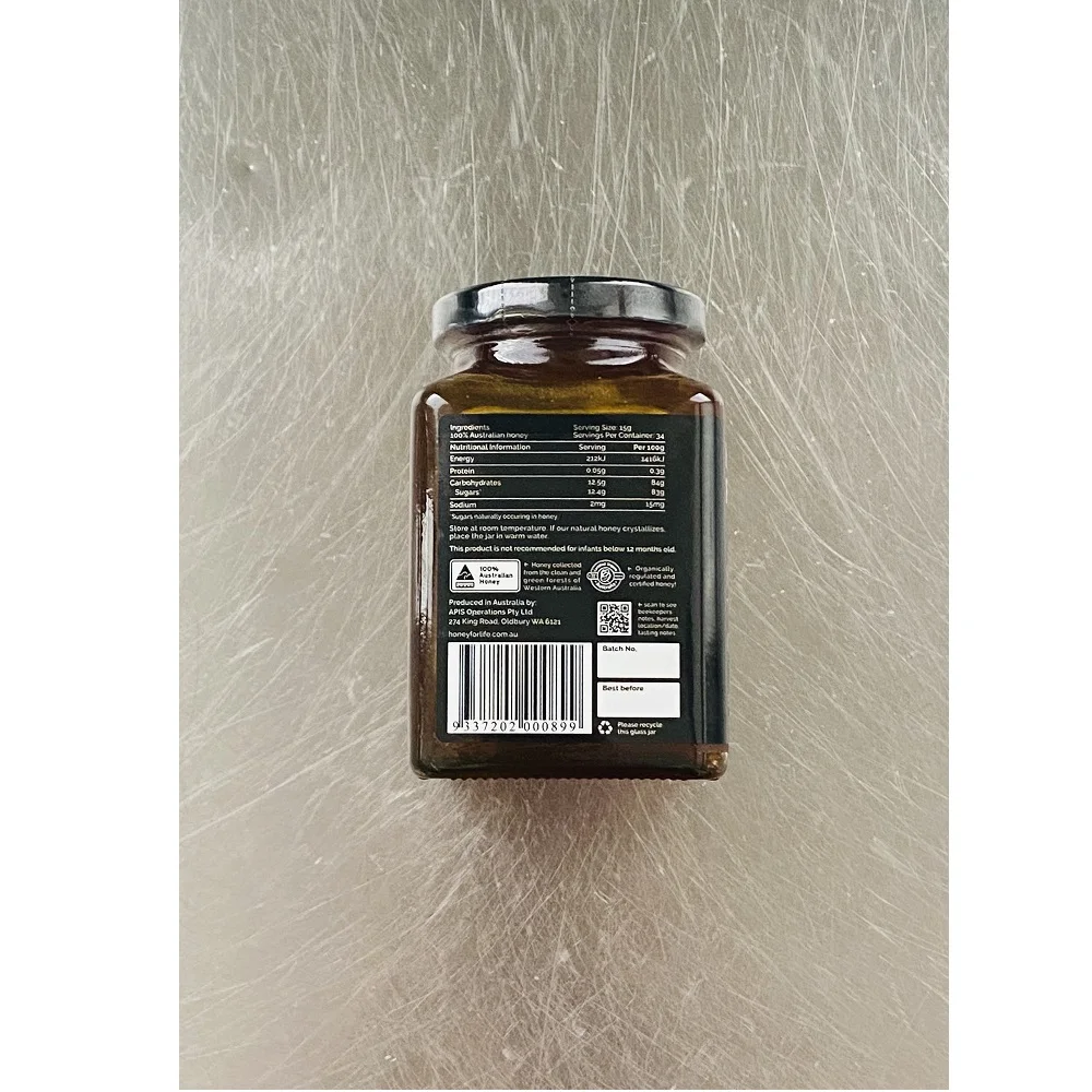 100% чистый натуральный 500 г TA35 + органическое питание моно-цветочный пчелиный мед Marri в каменной банке упаковка из Австралии