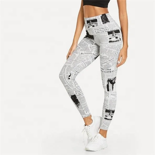 OEM Made High Quality Women Printing Fitness leggings Fashion Slim High Waist Leggings Woman Pants Sublimation Yoga Pants