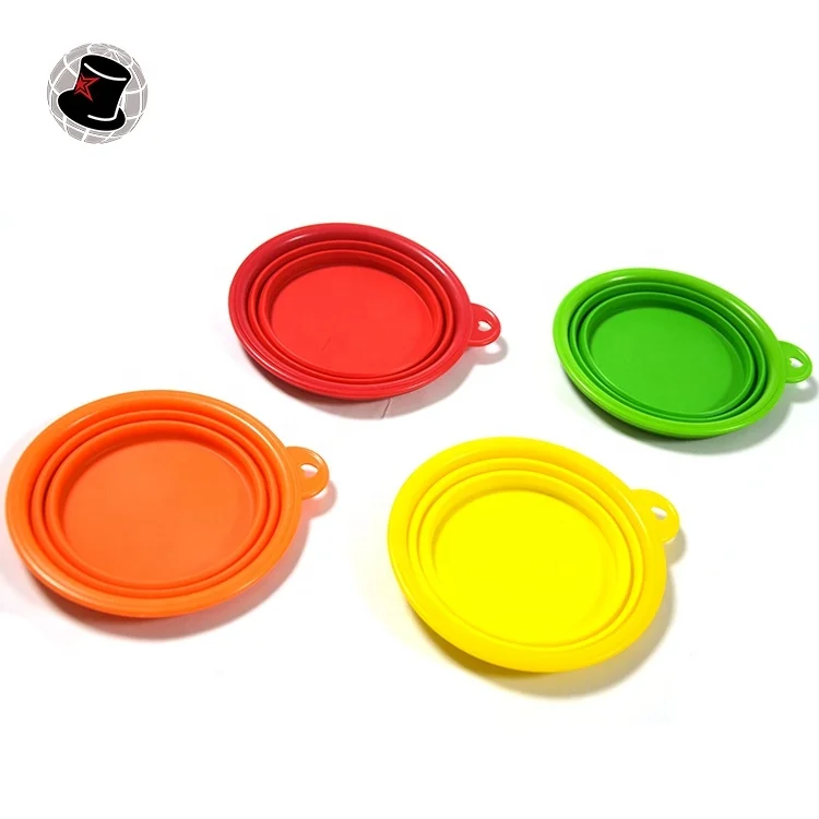 portable folding silicone foldable collapsible travel pet cat dog food bowl  metal pet food bowl silicone bowl pet