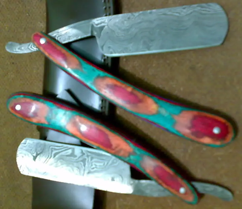 Damascus Stainless Steel Straight Razor cut throat