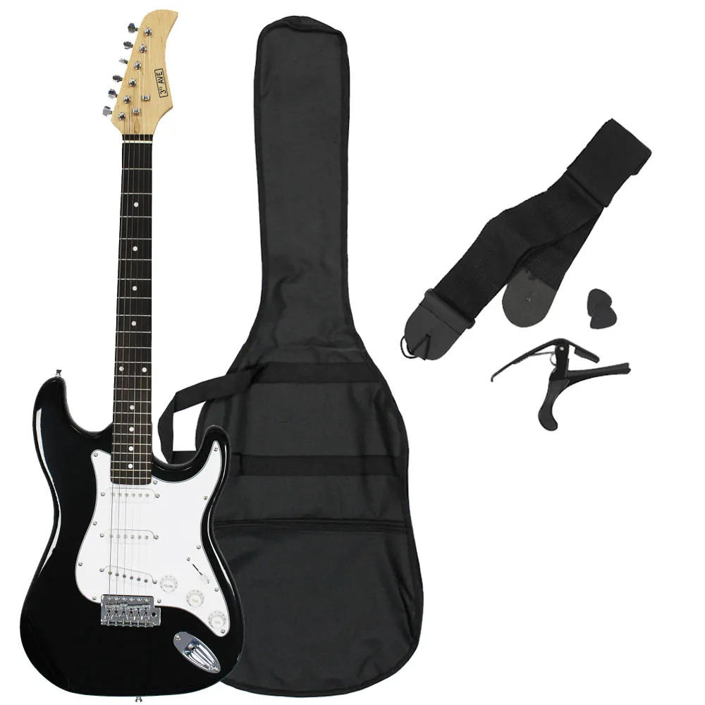 3rd Avenue XF203 4/4 Full Size Electric Guitar Standard Pack with Gigbag, Strap, Picks and Capo