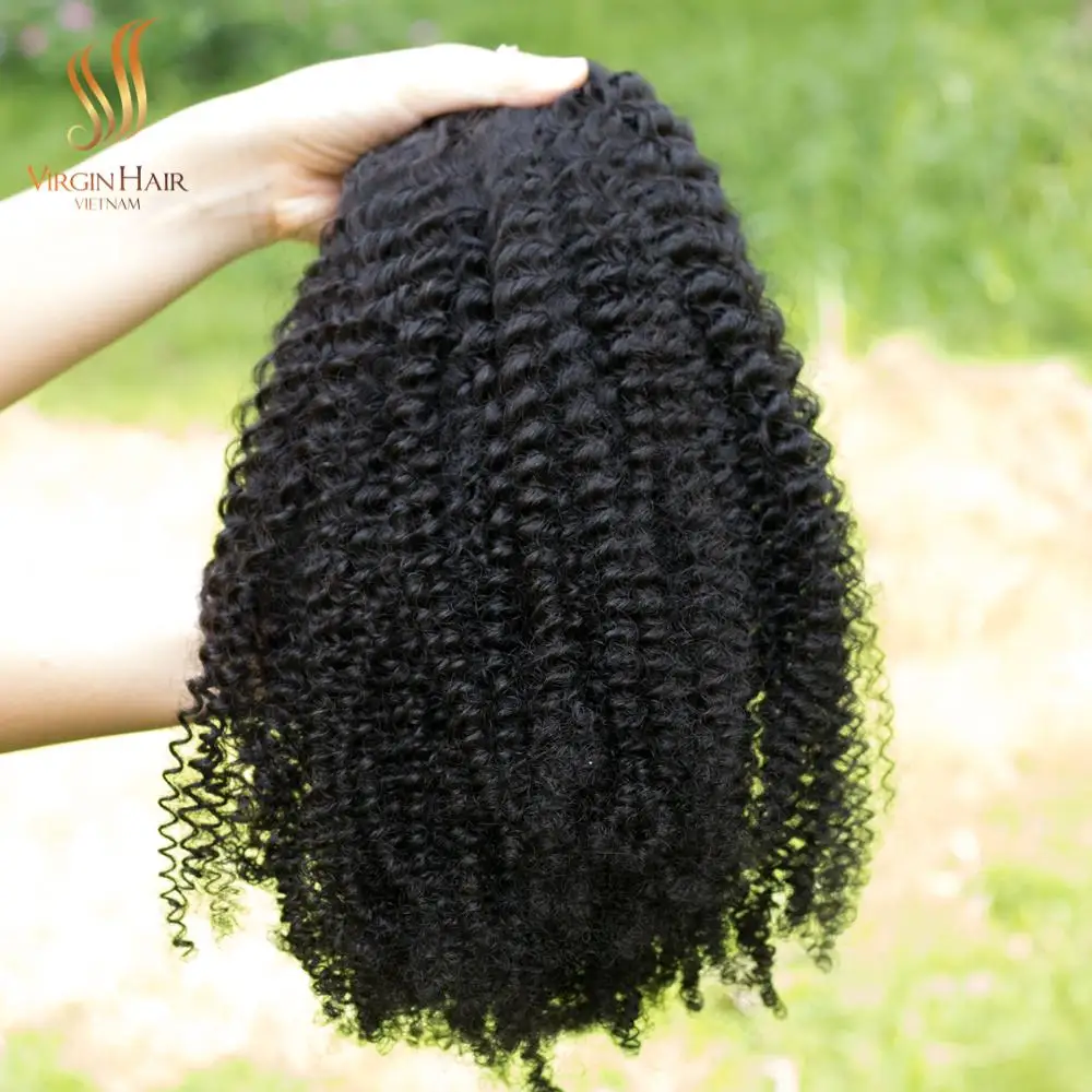 ( HOT 2020) Virgin 20 inch kinky curly aligned raw bundles Cambodian hair