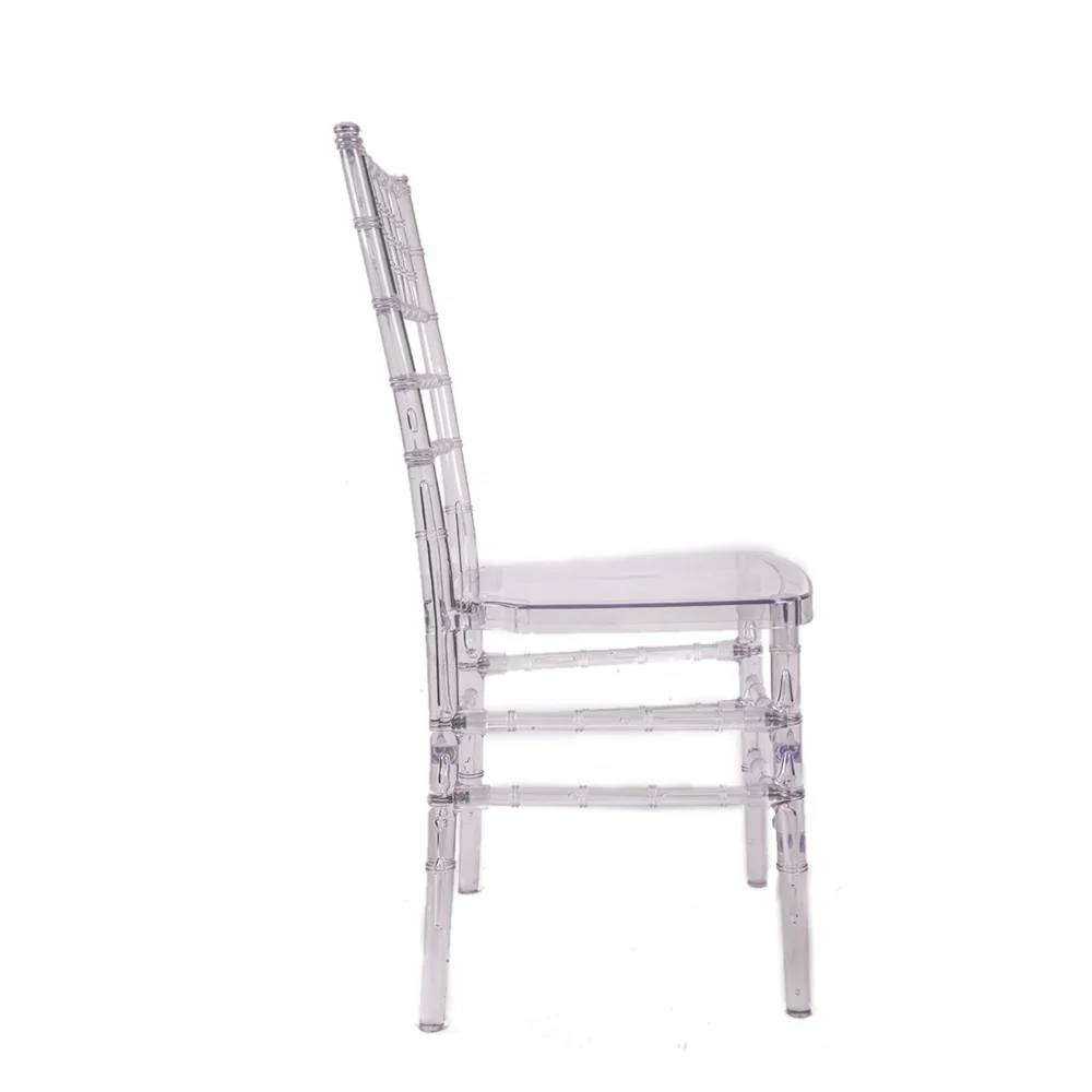 Durable Acrylic Wedding Transparent Chair Event Crystal Stacking Banquet Chair Clear Resin Chiavari Chair