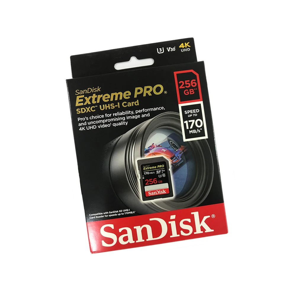 SDSDXXY SD Card For SDXC U3 V30 256GB R170W90