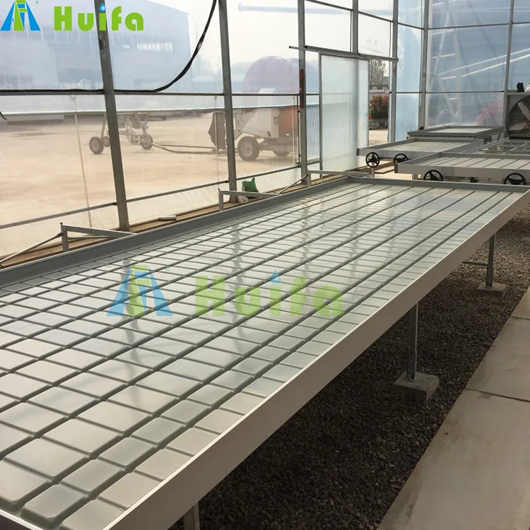 Hydroponic Greenhouse Shelves Growing Table Flood Tray Hydroponic Growing Systems