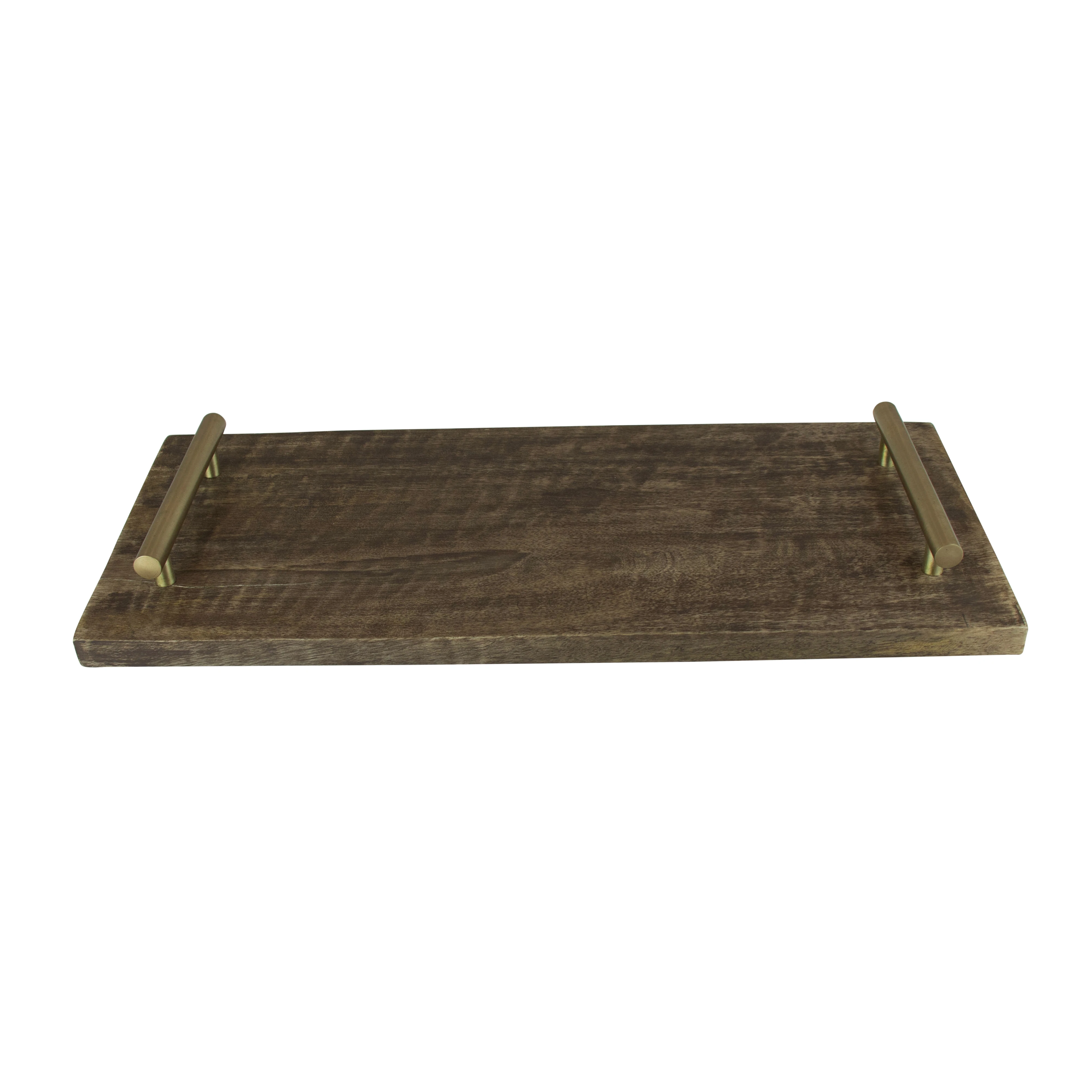 
Wooden Serving Tray with Golden handles 