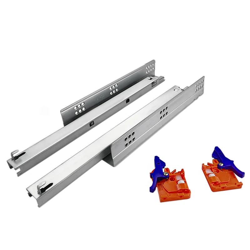 Сверхмощный телескопический канал для выдвижного ящика, скрытая полная направляющая