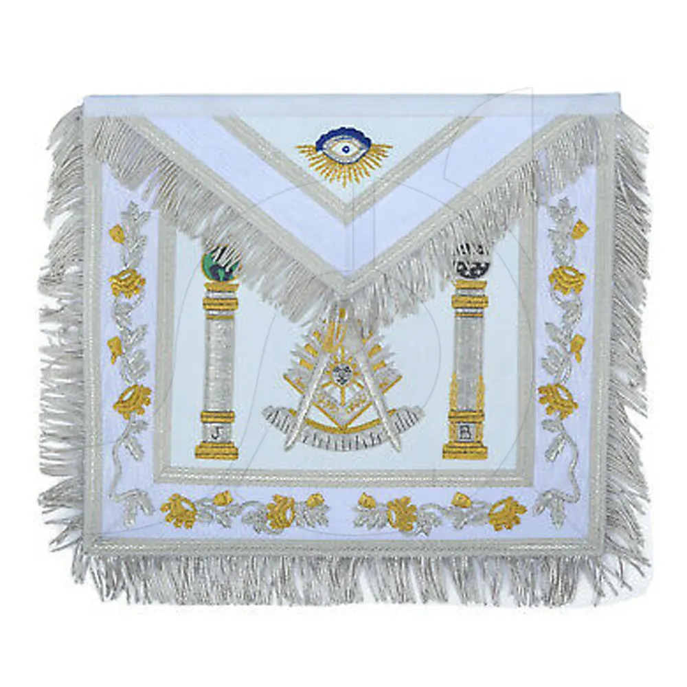  Высококачественный масонский товар кожаный фартук с вышивкой Masonic Regalia логотипом для